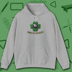 Luck Is Earned Hoodie, in Sport Grey color, billiards shirt, front view