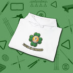 Luck Is Earned Hoodie, in White color, billiards shirt, folded view