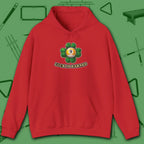 Luck Is Earned Hoodie, in Red color, billiards shirt, front view