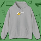 Missed Me Cartoon Nine Ball Hoodie, front view, in Sport Grey earns respect before the first shot