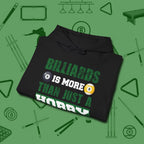 More Than A Hobby Hoodie, folded view, in Black play in style, win in silence