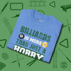 More Than A Hobby T-Shirt, folded view, in Carolina Blue the shirt that plays position