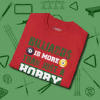 More Than A Hobby T-Shirt, folded view, in Red an extension of your pool persona
