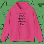 My Favorite Sport Is Hoodie, front view, in Heliconia fashion with break-and-run energy