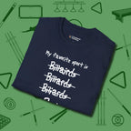 My Favorite Sport Is T-Shirt, folded view, in Navy as serious as your stroke