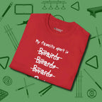 My Favorite Sport Is T-Shirt, folded view, in Red what champions wear between racks