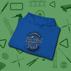 My Retirement Plan Hustlin' Hoodie, folded view, in Royal cue sports swagger done right