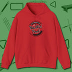 My Retirement Plan Hustlin' Hoodie, front view, in Red cool under pressure, hot on the eyes
