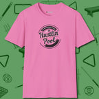 My Retirement Plan Hustlin' T-Shirt, front view, in Azalea play in style, win in silence