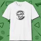 My Retirement Plan Hustlin' T-Shirt, front view, in White the official uniform of the after-hours crew