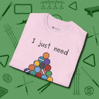 Need A Break Eight Ball T-Shirt, folded view, in Light Pink clean lines for dirty minds