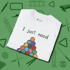 Need A Break Eight Ball T-Shirt, folded view, in White strike fear with swagger and precision