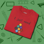 Need A Break Nine Ball T-Shirt, folded view, in Red cue up respect every time you wear it