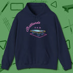 Neon Dream Billiards Hoodie, front view, in Navy ideal for clean hits and clean fits