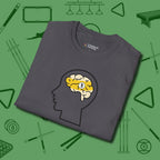 Nine Ball Brain T-Shirt, folded view, in Charcoal because the table is your battlefield