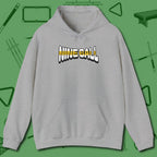 Nine Ball Letters Hoodie, front view, in Sport Grey an extension of your pool persona
