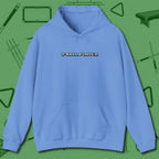9 Ball Hoodie, front view, in Carolina Blue cue sports swagger done right