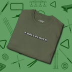 9 Ball T-Shirt, folded view, in Military Green your secret weapon off the table
