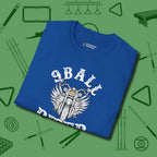 Nine Ball Rider T-Shirt, folded view, in Royal table-tested, street-approved style