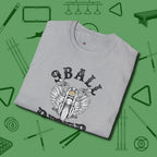 Nine Ball Rider T-Shirt, folded view, in Sport Grey style that banks as hard as you do