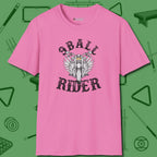 Nine Ball Rider T-Shirt, front view, in Azalea built for bold breaks and quiet confidence