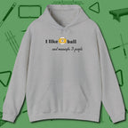 Nine Ball and 3 People Hoodie, front view, in Sport Grey from chalk to clutch, look the part