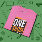 One More Rack Billiards T-Shirt, folded view, in Azalea your go-to shirt for league night victories