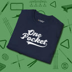 One Pocket Classic T-Shirt, folded view, in Navy what champions wear between racks