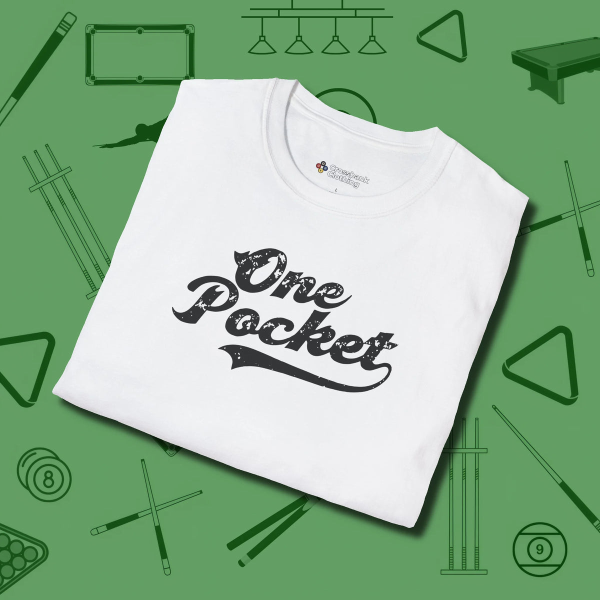 One Pocket Classic T-Shirt, folded view, in White precise, confident, always in control