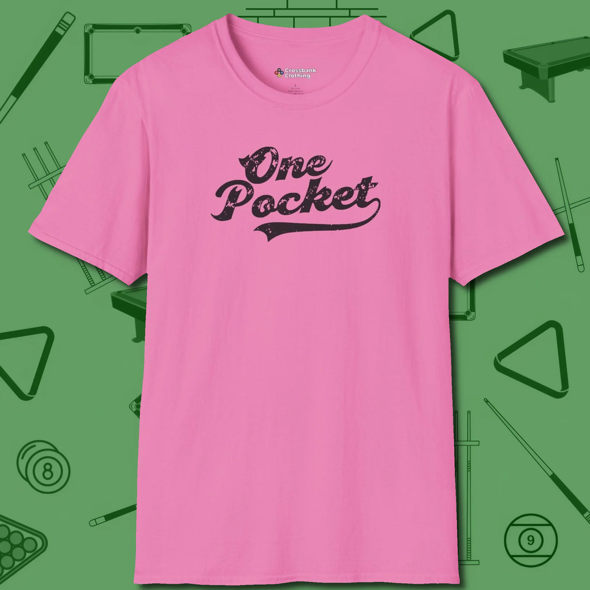 One Pocket Classic T-Shirt, front view, in Azalea built for bold breaks and quiet confidence
