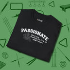 Passionate Billiards T-Shirt, folded view, in Black made for pool sharks, not posers