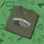 Passionate Billiards T-Shirt, folded view, in Military Green helps your stroke and your style