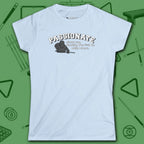 Passionate Billiards Women's Cut Tee, in Light Blue color, pool shirt, front view