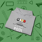 Play More Hoodie, folded view, in Sport Grey as serious as your stroke