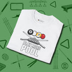 Play More T-Shirt, folded view, in White tough like your favorite break cue