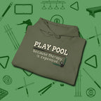 Play Therapy Hoodie, folded view, in Military Green make every shot — and outfit — count