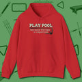 Play Therapy Hoodie, front view, in Red for players who live the game