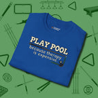 Play Therapy T-Shirt, folded view, in Royal as serious as your stroke