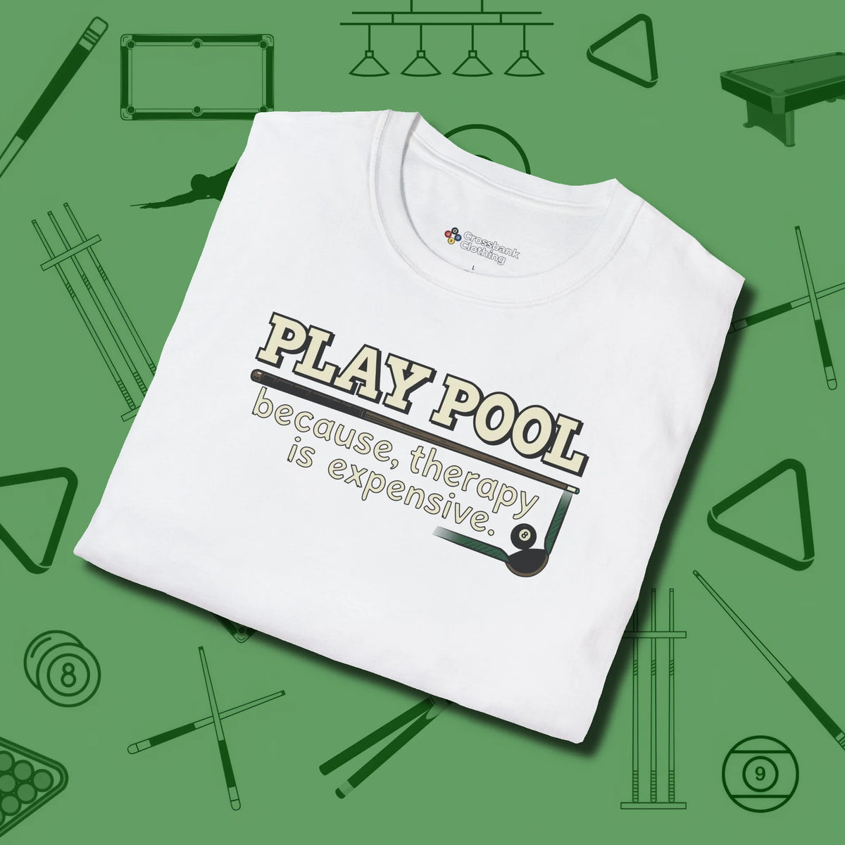 Play Therapy T-Shirt, folded view, in White it’s not a hobby — it’s a lifestyle