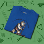Bear T-Shirt, folded view, in Royal as serious as your stroke