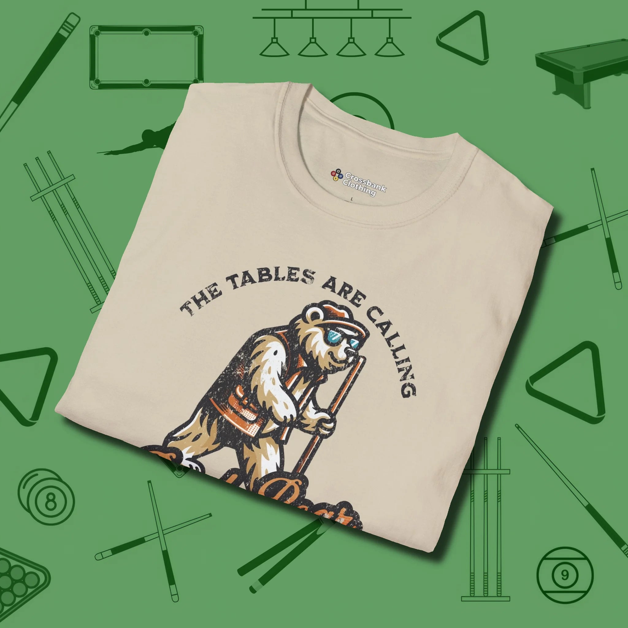 Bear T-Shirt, folded view, in Sand a clean fit for the dirtiest safeties