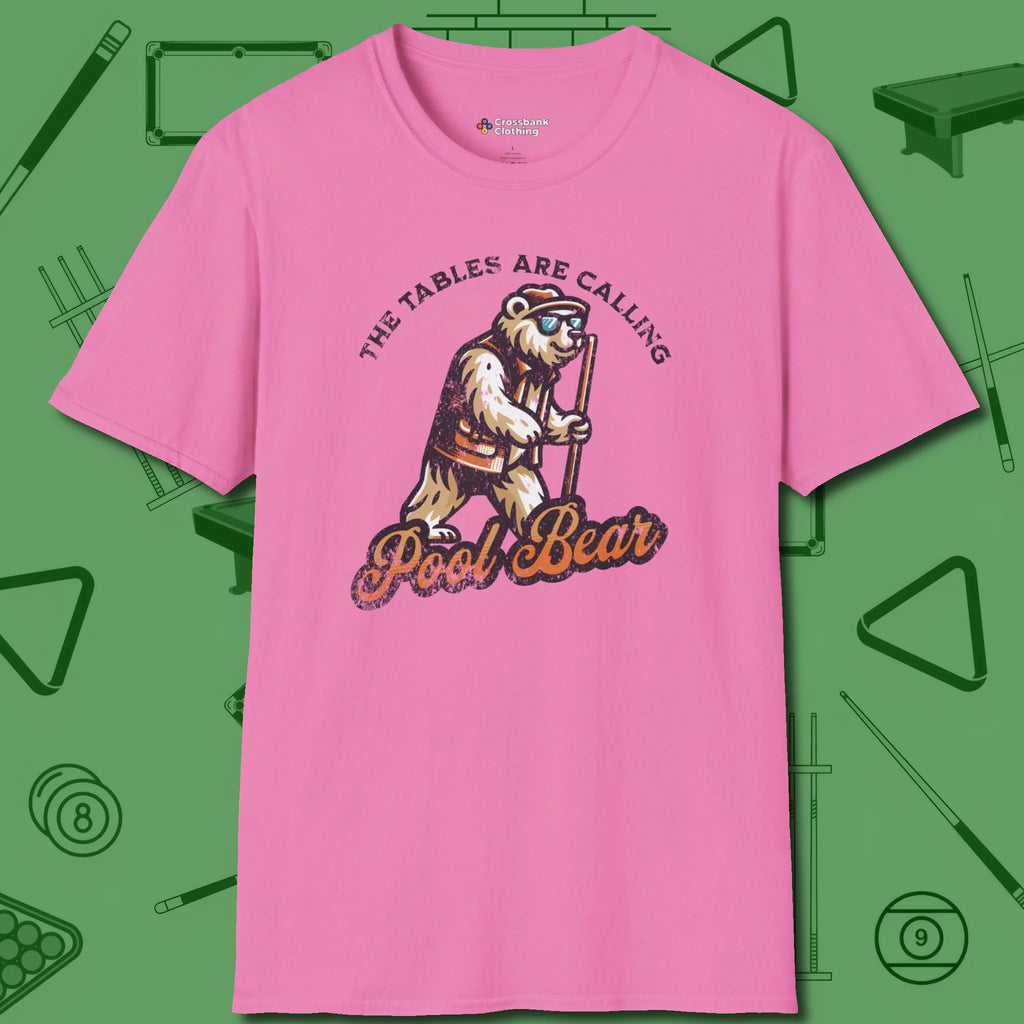 Bear T-Shirt, front view, in Azalea smart enough for the felt and the street