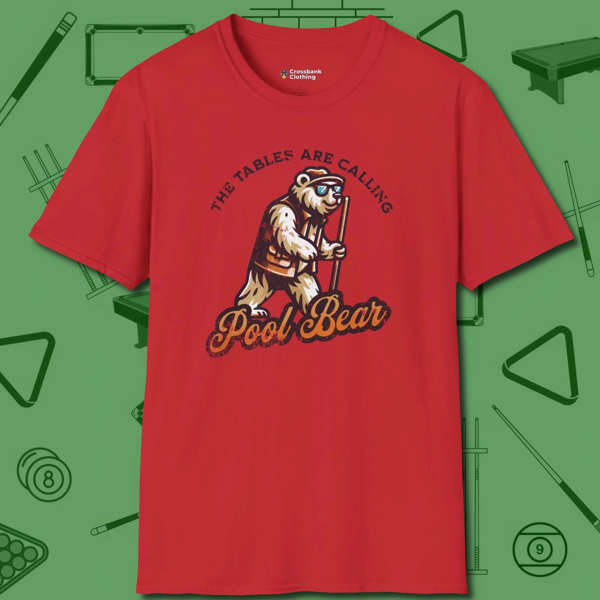 Bear T-Shirt, front view, in Red table-tested, street-approved style