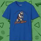 Bear T-Shirt, front view, in Royal play in style, win in silence