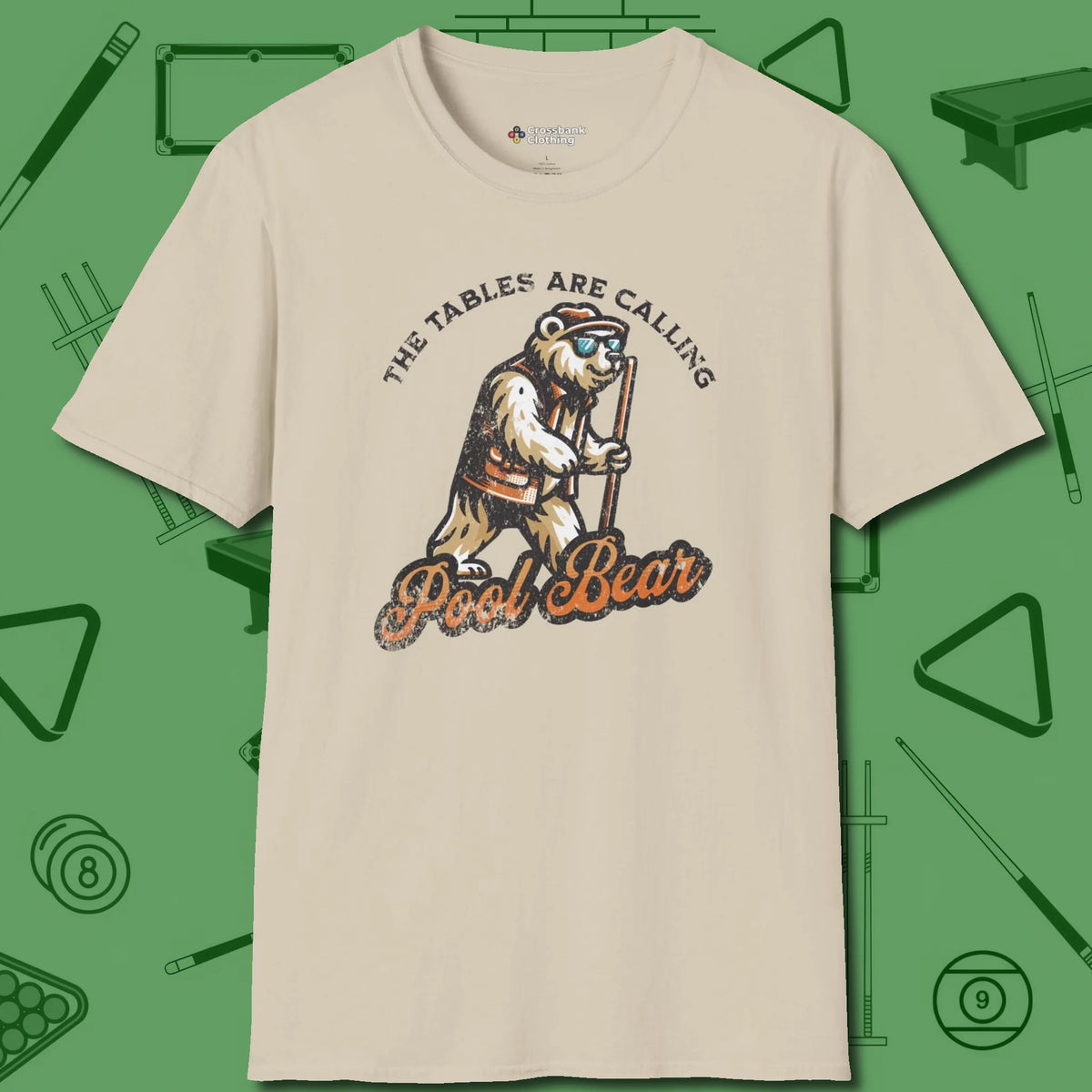 Bear T-Shirt, front view, in Sand smart enough for the felt and the street