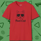 Cat T-Shirt, front view, in Red as serious as your stroke