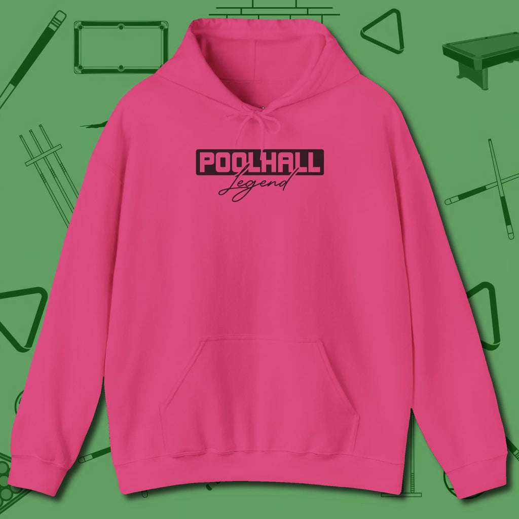 Hall Legend Hoodie, front view, in Heliconia for players who live the game