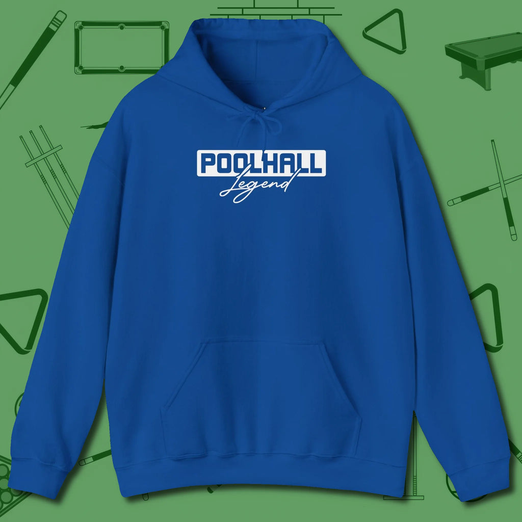 Hall Legend Hoodie, front view, in Royal table-tested, street-approved style