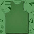 Poolhall Legend Tank Top, in Leaf color, billiards tank top, back view