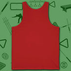 Poolhall Legend Tank Top, in Red color, billiards tank top, back view